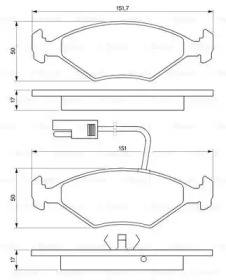 Комплект тормозных колодок (BOSCH: 0 986 424 178)