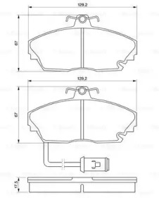 Комплект тормозных колодок (BOSCH: 0 986 424 182)