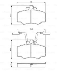 Комплект тормозных колодок (BOSCH: 0 986 424 184)