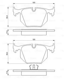 Комплект тормозных колодок (BOSCH: 0 986 424 185)