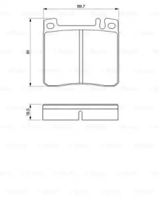 Комплект тормозных колодок (BOSCH: 0 986 424 190)