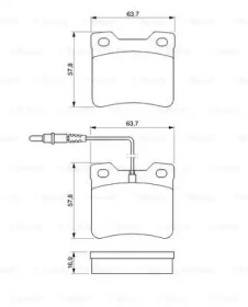 Комплект тормозных колодок (BOSCH: 0 986 494 000)