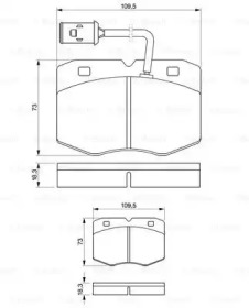 Комплект тормозных колодок (BOSCH: 0 986 424 240)