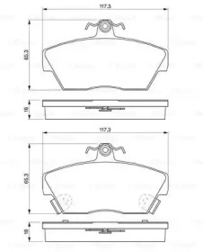 Комплект тормозных колодок (BOSCH: 0 986 424 244)