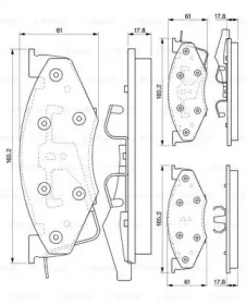 Комплект тормозных колодок (BOSCH: 0 986 424 271)