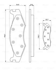 Комплект тормозных колодок (BOSCH: 0 986 424 273)