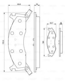 Комплект тормозных колодок (BOSCH: 0 986 424 276)