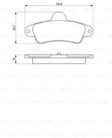 Комплект тормозных колодок (BOSCH: 0 986 424 277)