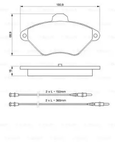 Комплект тормозных колодок (BOSCH: 0 986 424 278)