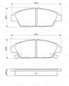 Комплект тормозных колодок (BOSCH: 0 986 424 289)