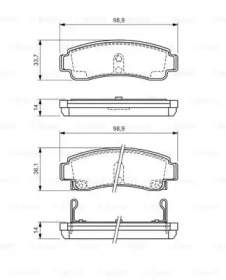 Комплект тормозных колодок (BOSCH: 0 986 424 299)