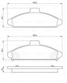 Комплект тормозных колодок (BOSCH: 0 986 424 330)