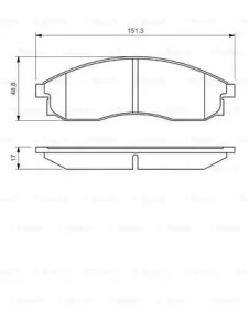 Комплект тормозных колодок (BOSCH: 0 986 424 340)