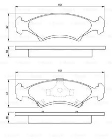 Комплект тормозных колодок (BOSCH: 0 986 424 348)