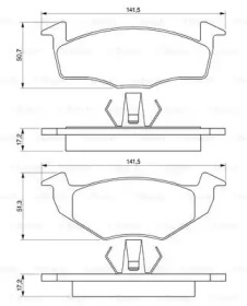 Комплект тормозных колодок (BOSCH: 0 986 424 361)