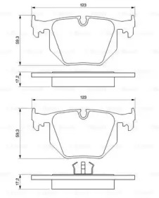 Комплект тормозных колодок (BOSCH: 0 986 424 365)