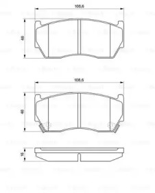 Комплект тормозных колодок (BOSCH: 0 986 424 369)