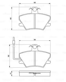 Комплект тормозных колодок (BOSCH: 0 986 424 372)