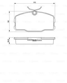 Комплект тормозных колодок (BOSCH: 0 986 424 380)