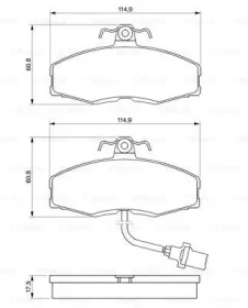 Комплект тормозных колодок (BOSCH: 0 986 424 381)