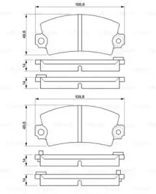 Комплект тормозных колодок (BOSCH: 0 986 424 394)