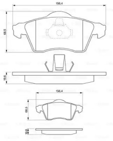 Комплект тормозных колодок (BOSCH: 0 986 424 402)