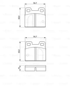 Комплект тормозных колодок (BOSCH: 0 986 424 408)