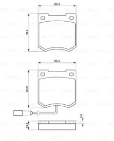 Комплект тормозных колодок (BOSCH: 0 986 424 417)