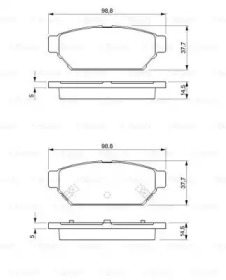 Комплект тормозных колодок (BOSCH: 0 986 424 464)