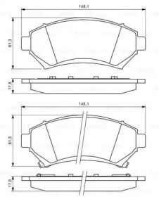 Комплект тормозных колодок (BOSCH: 0 986 424 466)