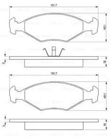 Комплект тормозных колодок (BOSCH: 0 986 424 514)