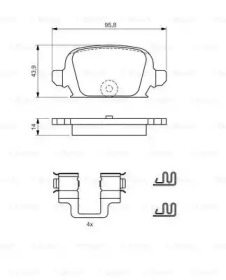 Комплект тормозных колодок (BOSCH: 0 986 424 528)