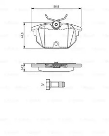 Комплект тормозных колодок (BOSCH: 0 986 424 545)