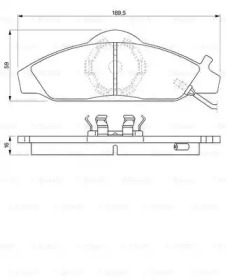 Комплект тормозных колодок (BOSCH: 0 986 424 551)