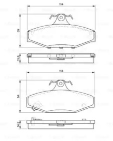 Комплект тормозных колодок (BOSCH: 0 986 424 561)