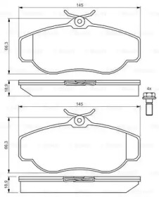 Комплект тормозных колодок (BOSCH: 0 986 424 565)