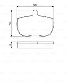 Комплект тормозных колодок (BOSCH: 0 986 424 567)