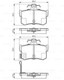 Комплект тормозных колодок (BOSCH: 0 986 424 568)