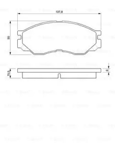 Комплект тормозных колодок (BOSCH: 0 986 424 572)