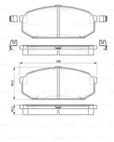 Комплект тормозных колодок (BOSCH: 0 986 424 573)