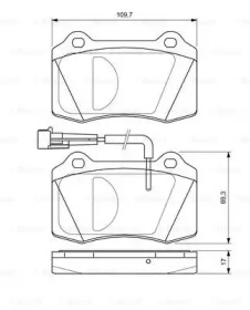 Комплект тормозных колодок (BOSCH: 0 986 424 579)