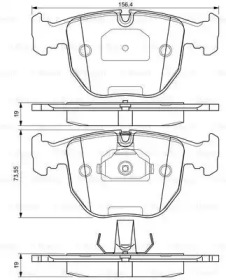 Комплект тормозных колодок (BOSCH: 0 986 424 584)