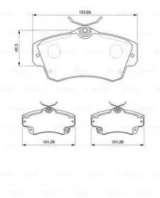 Комплект тормозных колодок (BOSCH: 0 986 424 586)