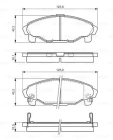 Комплект тормозных колодок (BOSCH: 0 986 424 590)