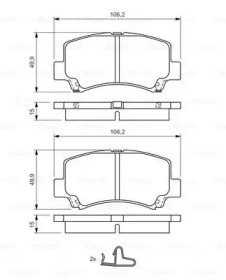 Комплект тормозных колодок (BOSCH: 0 986 424 626)