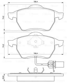 Комплект тормозных колодок (BOSCH: 0 986 424 633)