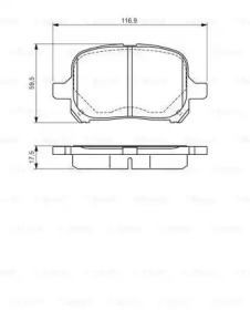 Комплект тормозных колодок (BOSCH: 0 986 424 639)