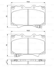 Комплект тормозных колодок (BOSCH: 0 986 424 640)