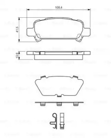 Комплект тормозных колодок (BOSCH: 0 986 424 650)