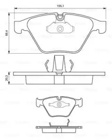 Комплект тормозных колодок (BOSCH: 0 986 424 651)